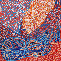 Aboriginal Artwork by Magda Nakamarra Curtis, Lappi Lappi Jukurrpa, 182x91cm