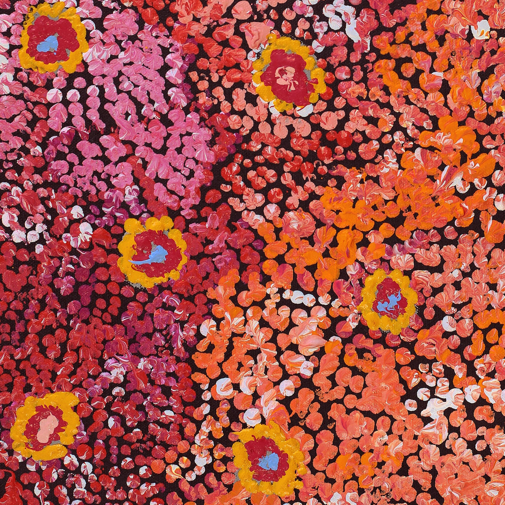 Aboriginal Artwork by Magda Nakamarra Curtis, Lappi Lappi Jukurrpa, 46x30cm