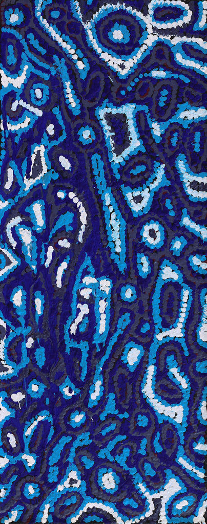 Aboriginal Artwork by Magda Nakamarra Curtis, Lappi Lappi Jukurrpa, 76x30cm