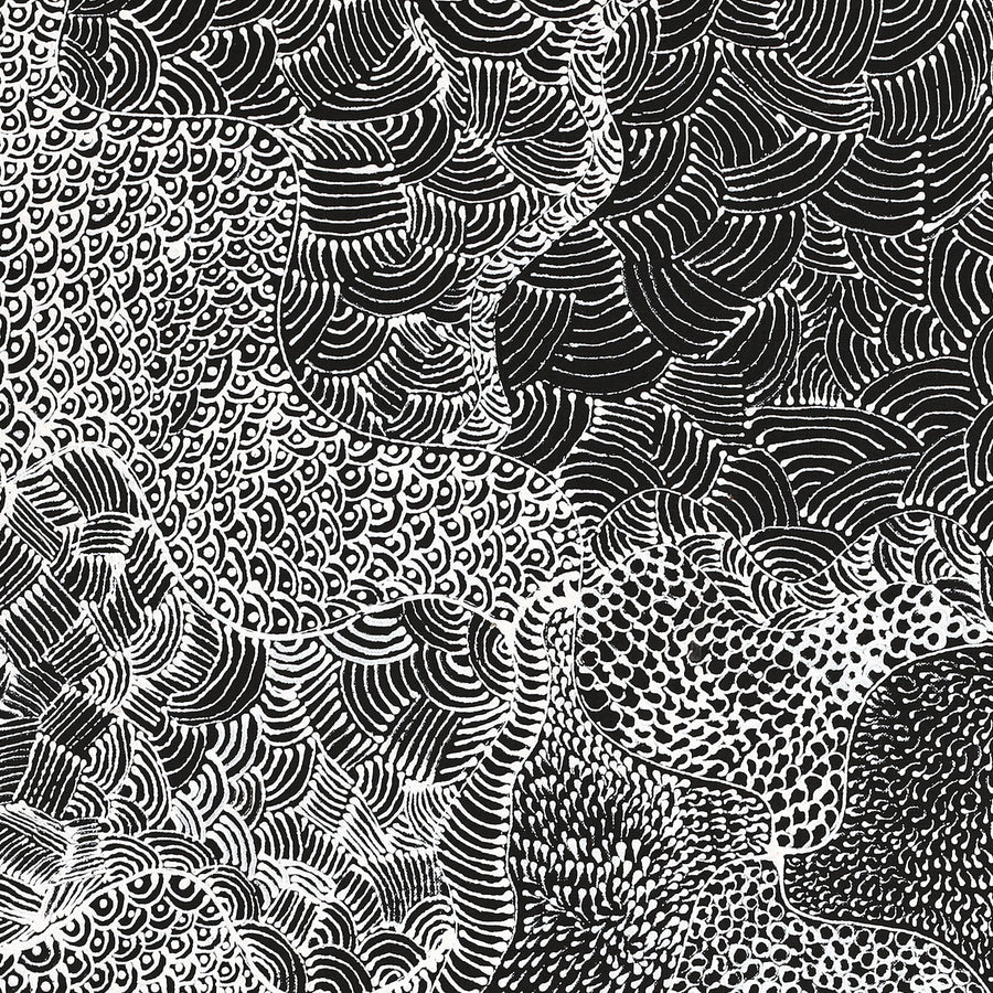 Aboriginal Artwork by Maggie Napangardi Williams, Janmarda Jukurrpa (Bush Onion Dreaming), 61x61cm