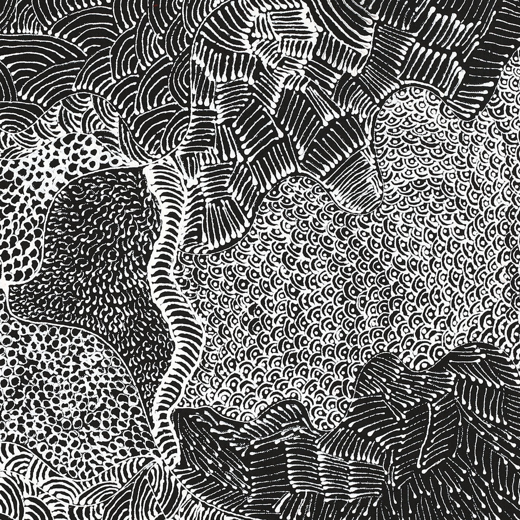 Aboriginal Artwork by Maggie Napangardi Williams, Janmarda Jukurrpa (Bush Onion Dreaming), 61x61cm