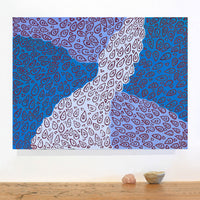 Aboriginal Artwork by Maisie Napurrurla Wayne, Lukarrara Jukurrpa (Desert Fringe-rush Seed Dreaming), 61x46cm