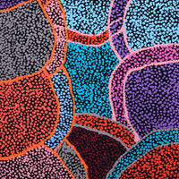 Aboriginal Artwork by Margaret Nangala Gallagher, Yankirri Jukurrpa (Emu Dreaming), 107x46cm