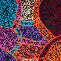 Aboriginal Artwork by Margaret Nangala Gallagher, Yankirri Jukurrpa (Emu Dreaming), 107x46cm