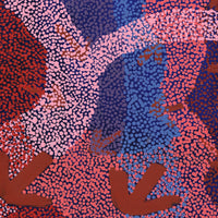 Aboriginal Artwork by Margaret Nangala Gallagher, Yankirri Jukurrpa (Emu Dreaming), 107x61cm