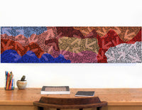 Aboriginal Artwork by Margaret Nangala Gallagher, Yankirri Jukurrpa (Emu Dreaming), 122x30cm