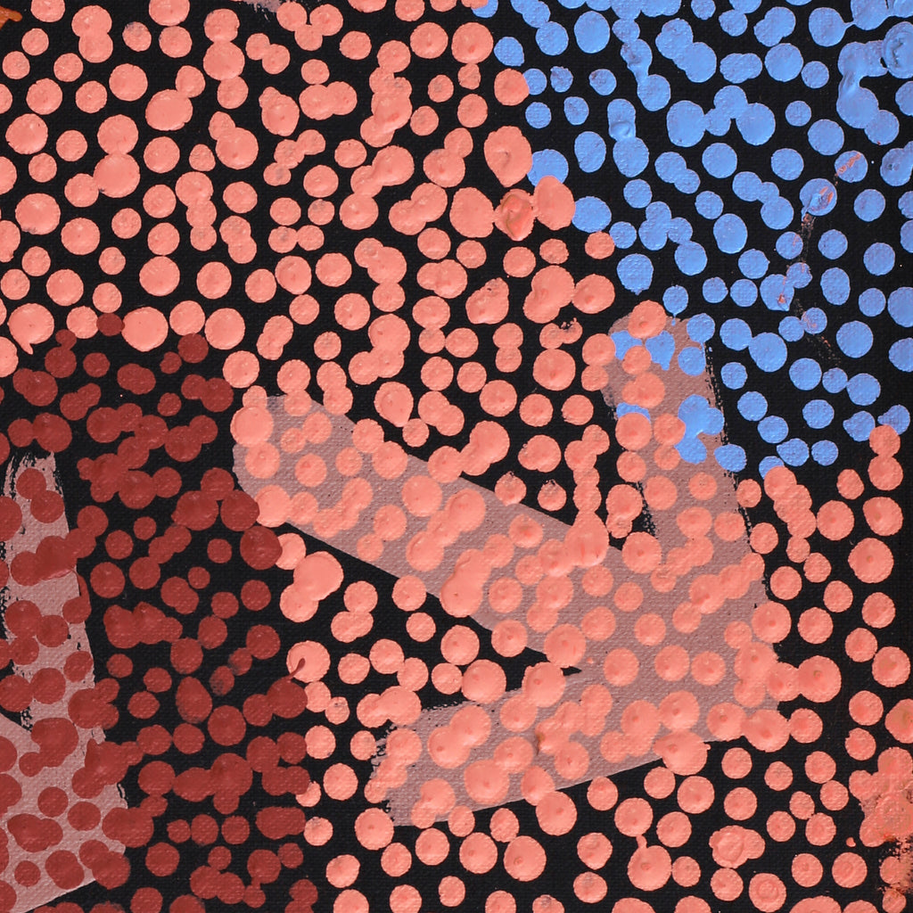 Aboriginal Artwork by Margaret Nangala Gallagher, Yankirri Jukurrpa (Emu Dreaming), 122x30cm