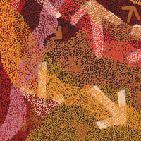 Aboriginal Artwork by Margaret Nangala Gallagher, Yankirri Jukurrpa (Emu Dreaming), 122x61cm