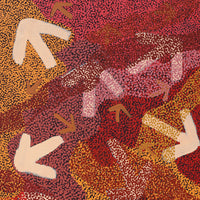 Aboriginal Artwork by Margaret Nangala Gallagher, Yankirri Jukurrpa (Emu Dreaming), 122x61cm