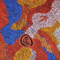 Aboriginal Artwork by Margaret Nangala Gallagher, Yankirri Jukurrpa (Emu Dreaming), 91x61cm
