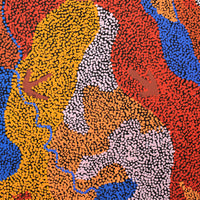 Aboriginal Artwork by Margaret Nangala Gallagher, Yankirri Jukurrpa (Emu Dreaming), 91x61cm