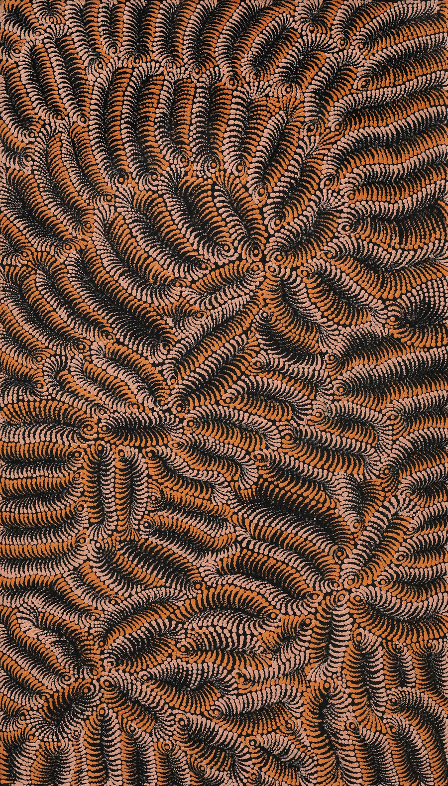 Aboriginal Artwork by Maria Nampijinpa Brown, Pamapardu Jukurrpa (Flying Ant Dreaming) - Warntungurru, 107x61cm
