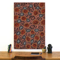 Aboriginal Artwork by Maria Nampijinpa Brown, Pamapardu Jukurrpa (Flying Ant Dreaming) - Warntungurru, 91x61cm