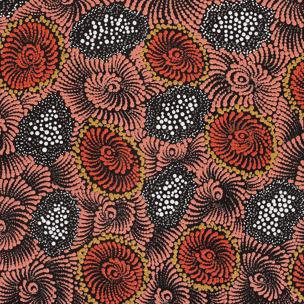 Aboriginal Artwork by Maria Nampijinpa Brown, Pamapardu Jukurrpa (Flying Ant Dreaming) - Warntungurru, 91x61cm