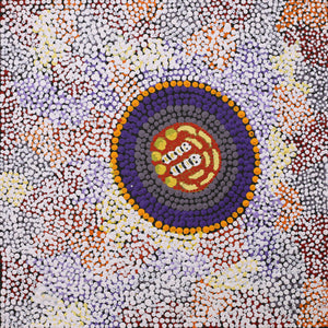 Aboriginal Art by Marlette Napurrurla Ross, Ngarlkirdi Jukurrpa (Witchetty Grub Dreaming), 30x30cm - ART ARK®