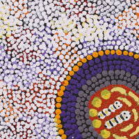 Aboriginal Artwork by Marlette Napurrurla Ross, Ngarlkirdi Jukurrpa (Witchetty Grub Dreaming), 30x30cm