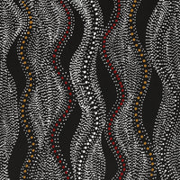 Aboriginal Artwork by Marshall Jangala Robertson, Watiya-warnu Jukurrpa (Seed Dreaming), 107x46cm