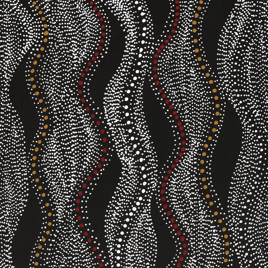 Aboriginal Artwork by Marshall Jangala Robertson, Watiya-warnu Jukurrpa (Seed Dreaming), 107x46cm