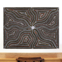 Aboriginal Artwork by Marshall Jangala Robertson, Watiya-warnu Jukurrpa (Seed Dreaming), 122x91cm