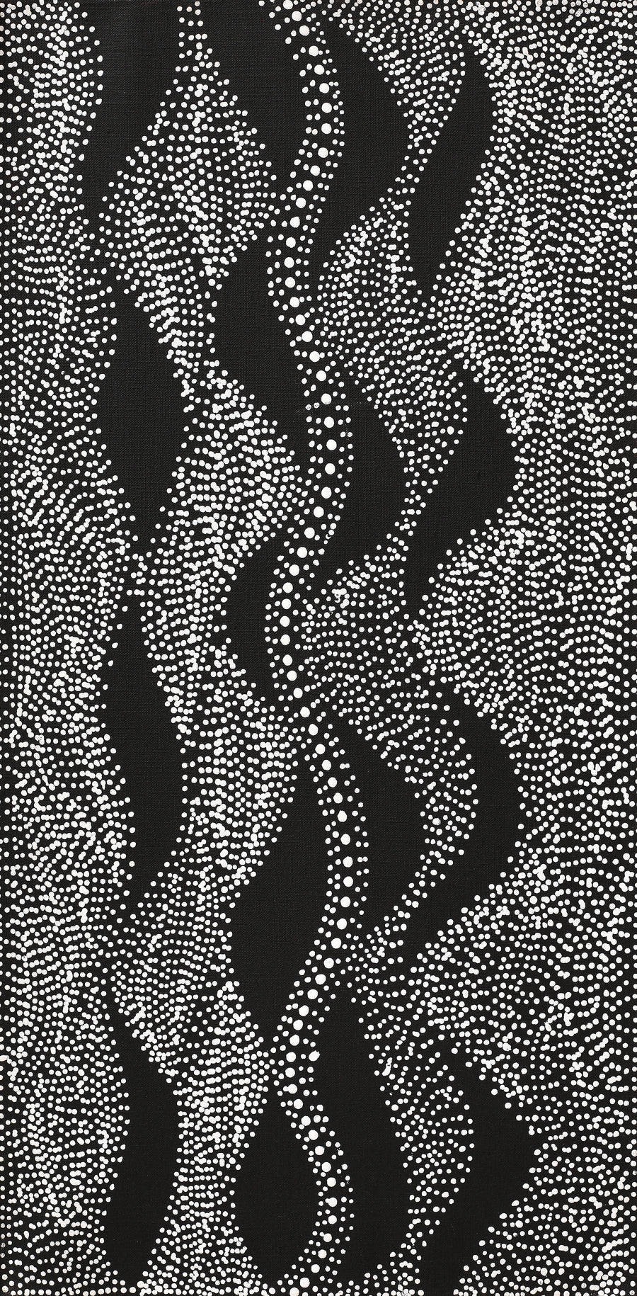 Aboriginal Artwork by Marshall Jangala Robertson, Watiya-warnu Jukurrpa (Seed Dreaming), 61x30cm