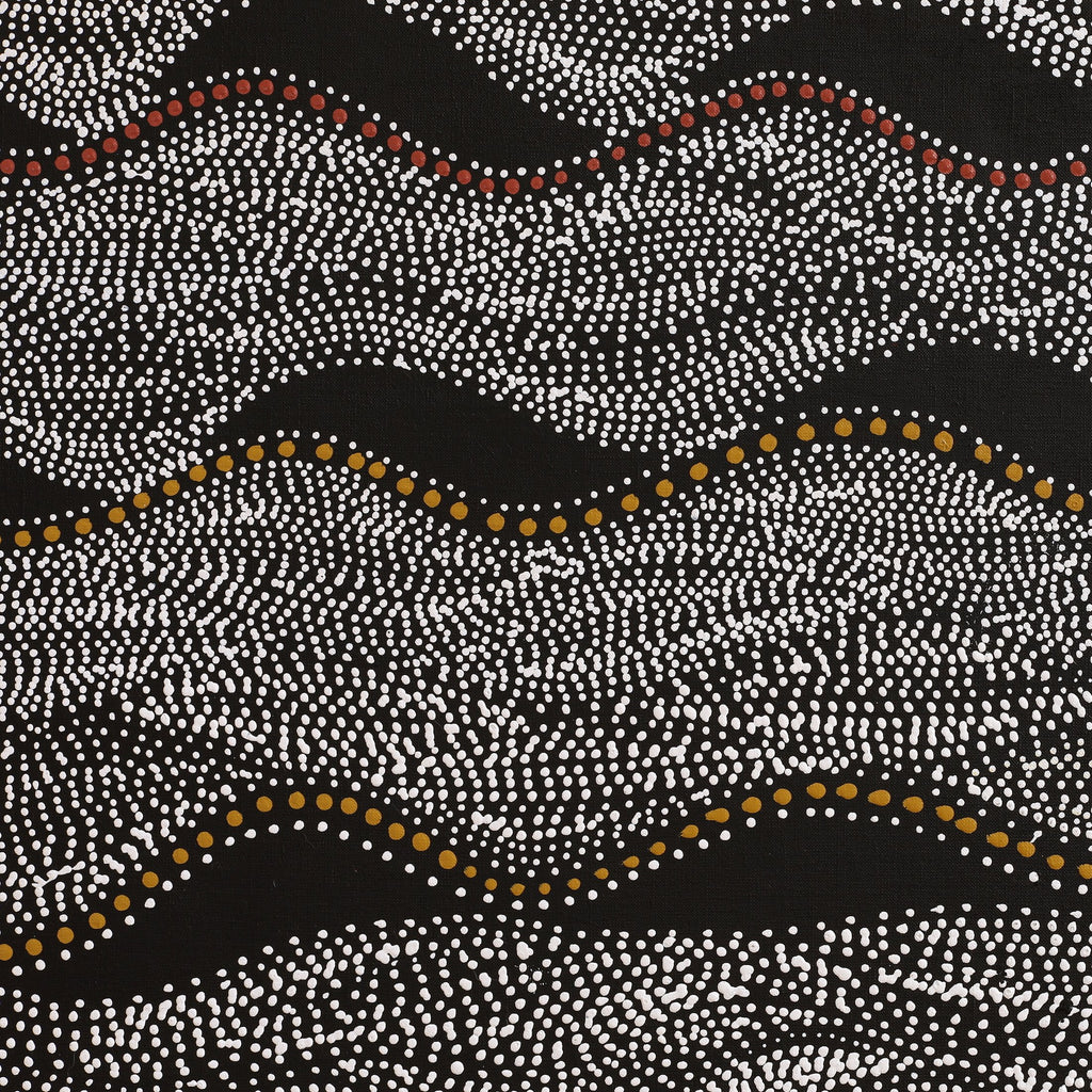 Aboriginal Artwork by Marshall Jangala Robertson, Watiya-warnu Jukurrpa (Seed Dreaming), 91x91cm