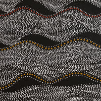 Aboriginal Artwork by Marshall Jangala Robertson, Watiya-warnu Jukurrpa (Seed Dreaming), 91x91cm