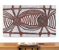 Aboriginal Artwork by Marshall Japangardi Poulson, Pikilyi Jukurrpa (Vaughan Springs Dreaming), 152x91cm