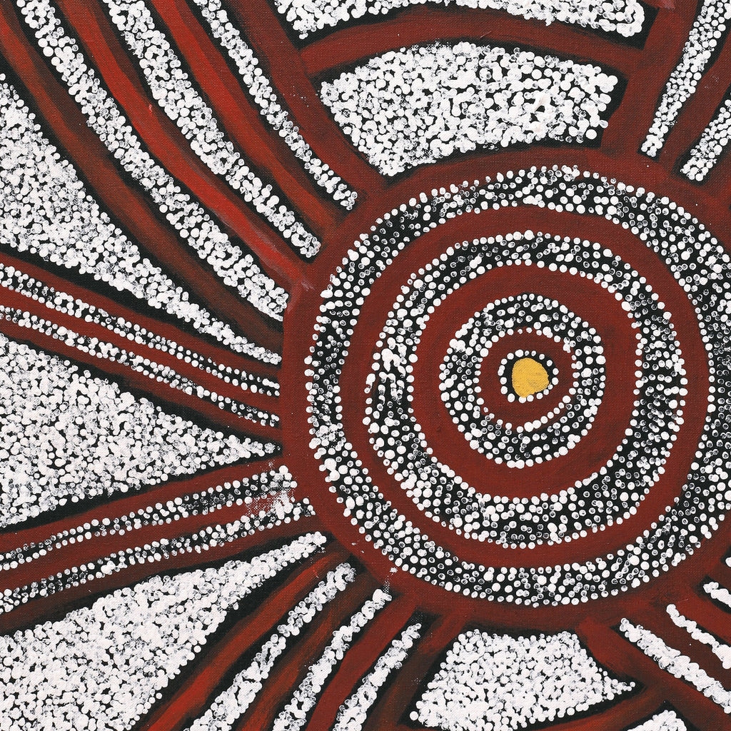 Aboriginal Artwork by Marshall Japangardi Poulson, Pikilyi Jukurrpa (Vaughan Springs Dreaming), 152x91cm