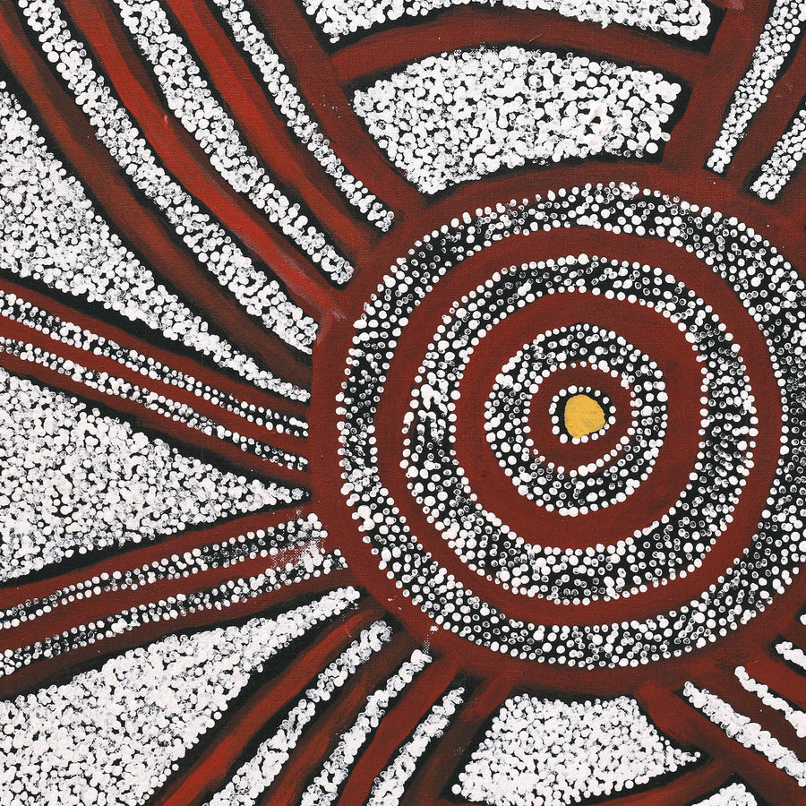 Aboriginal Artwork by Marshall Japangardi Poulson, Pikilyi Jukurrpa (Vaughan Springs Dreaming), 152x91cm