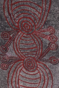 Aboriginal Artwork by Marshall Japangardi Poulson, Pikilyi Jukurrpa (Vaughan Springs Dreaming), 91x61cm