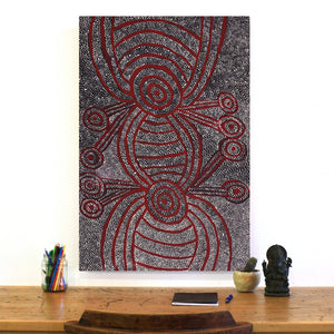 Aboriginal Art by Marshall Japangardi Poulson, Pikilyi Jukurrpa (Vaughan Springs Dreaming), 91x61cm - ART ARK®
