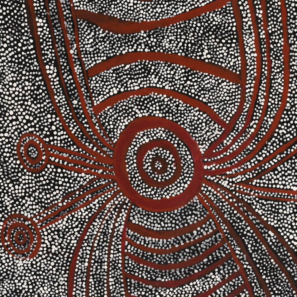 Aboriginal Artwork by Marshall Japangardi Poulson, Pikilyi Jukurrpa (Vaughan Springs Dreaming), 91x61cm