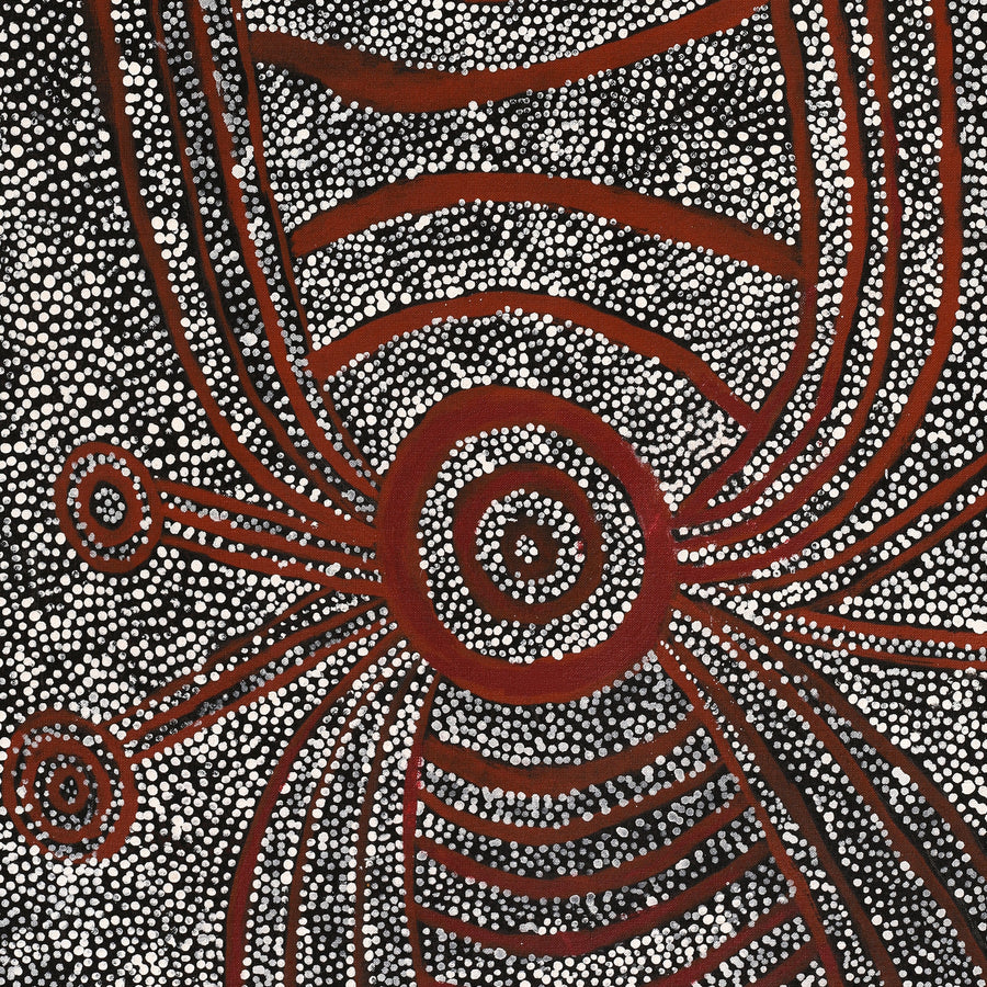 Aboriginal Artwork by Marshall Japangardi Poulson, Pikilyi Jukurrpa (Vaughan Springs Dreaming), 91x61cm