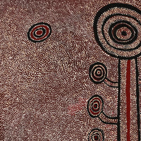 Aboriginal Artwork by Marshall Japangardi Poulson, Pikilyi Jukurrpa (Vaughan Springs Dreaming), 91x91cm
