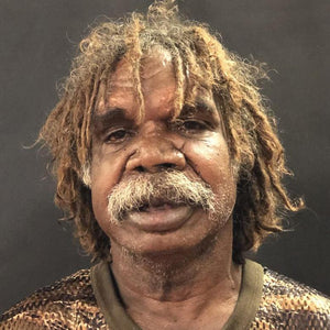 Aboriginal Art by Marshall Japangardi Poulson, Warna Jukurrpa (Snake Dreaming), 61x30cm - ART ARK®