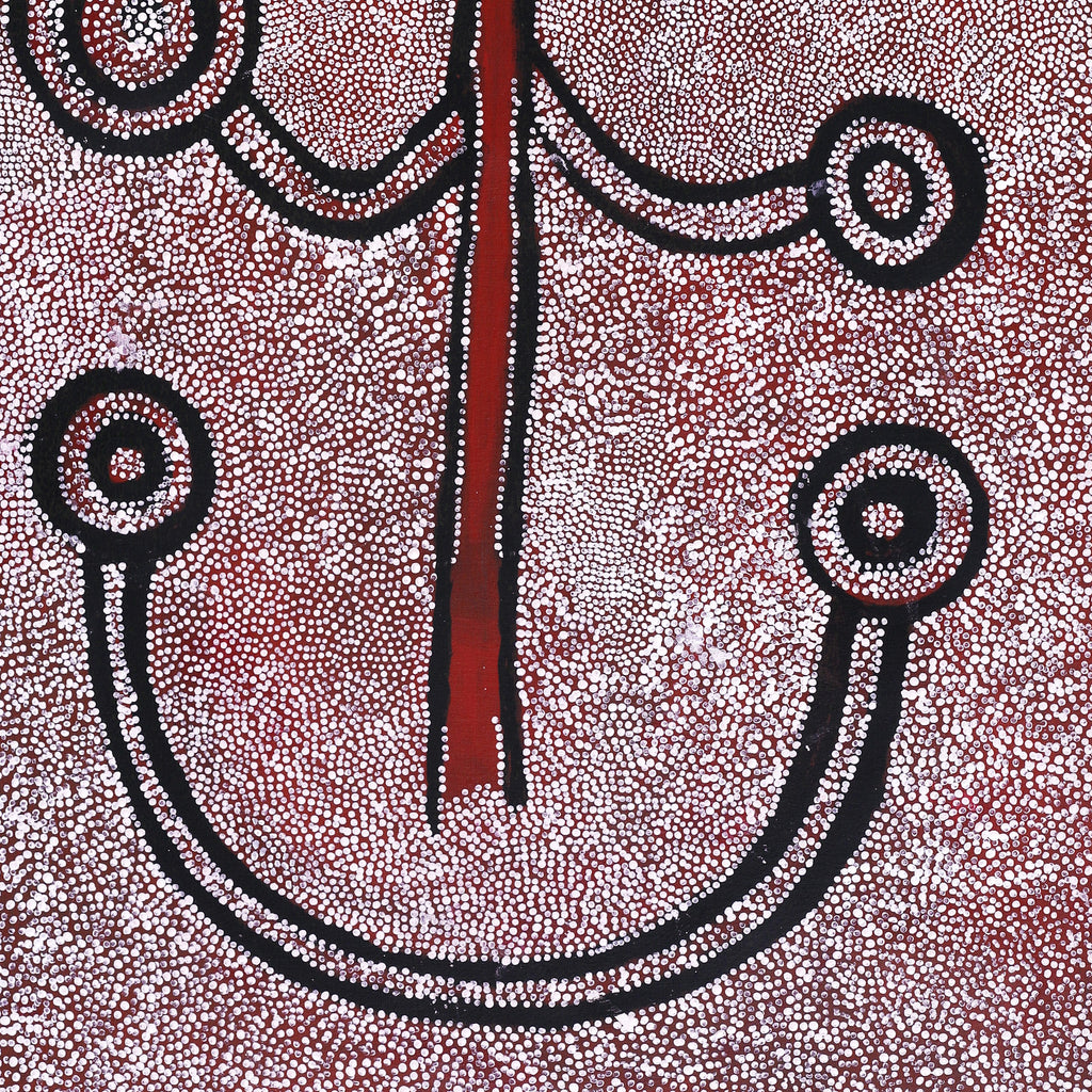 Aboriginal Artwork by Marshall Japangardi Poulson, Yurrampi Jukurrpa (Honey Ant Dreaming), 122x61cm