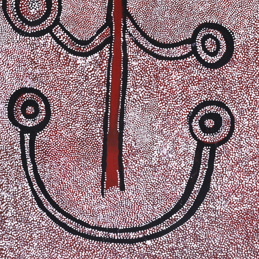 Aboriginal Artwork by Marshall Japangardi Poulson, Yurrampi Jukurrpa (Honey Ant Dreaming), 122x61cm