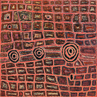 Aboriginal Artwork by Mary Napangardi Brown, Mina Mina Jukurrpa, 107x107cm