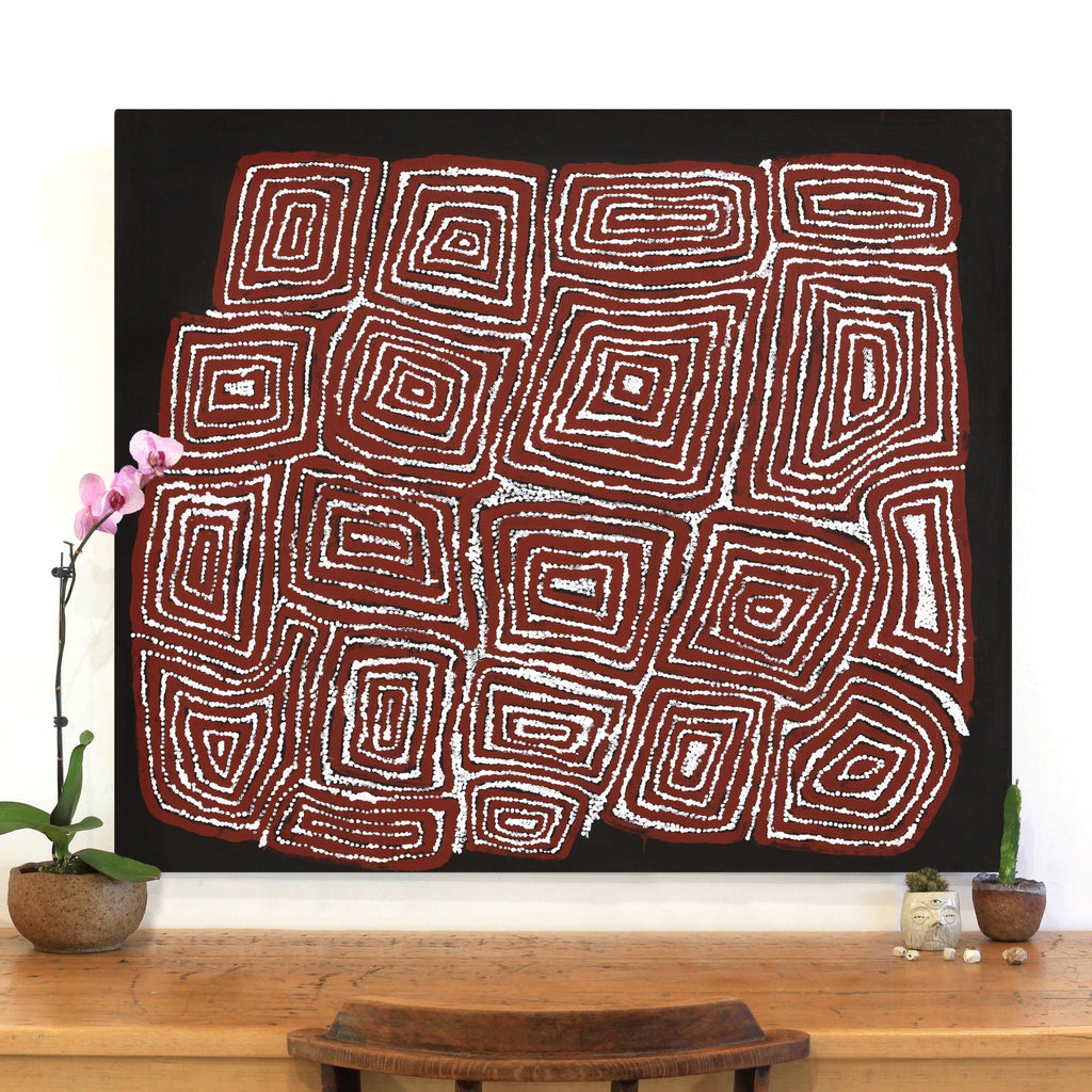 Aboriginal Artwork by Mary Napangardi Brown, Mina Mina Jukurrpa, 107x91cm
