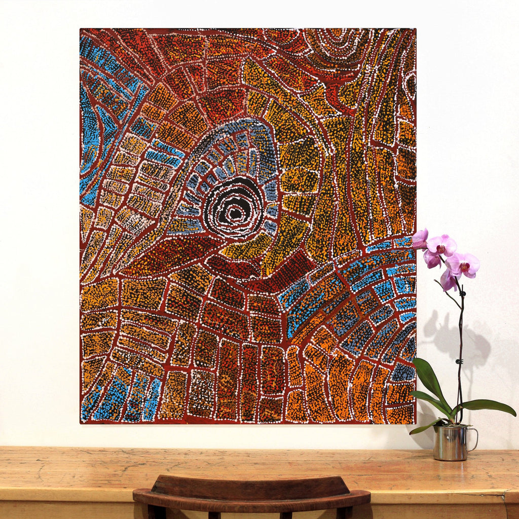Aboriginal Artwork by Mary Napangardi Brown, Mina Mina Jukurrpa - Ngalyipi, 107x91cm