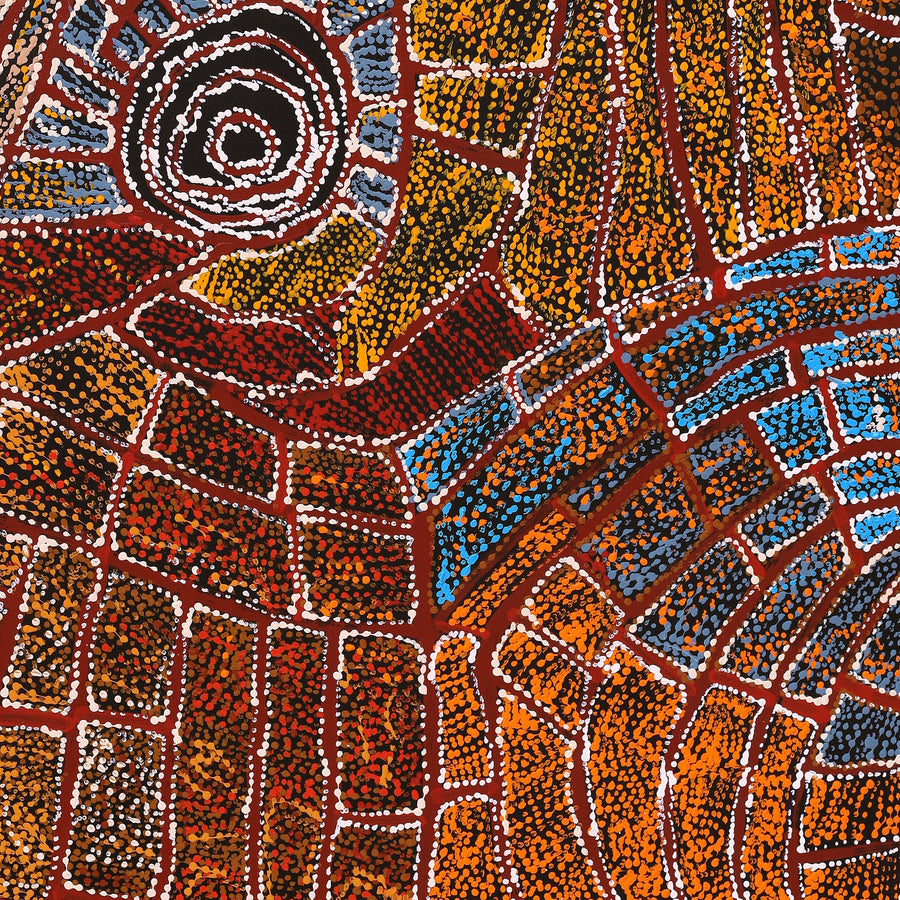 Aboriginal Artwork by Mary Napangardi Brown, Mina Mina Jukurrpa - Ngalyipi, 107x91cm