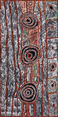 Aboriginal Artwork by Mary Napangardi Brown, Mina Mina Jukurrpa - Ngalyipi, 122x61cm