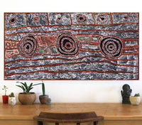 Aboriginal Artwork by Mary Napangardi Brown, Mina Mina Jukurrpa - Ngalyipi, 122x61cm