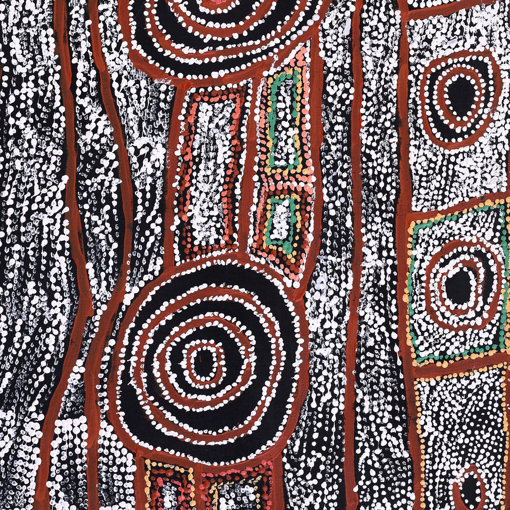 Aboriginal Artwork by Mary Napangardi Brown, Mina Mina Jukurrpa - Ngalyipi, 122x61cm - ART ARK®
