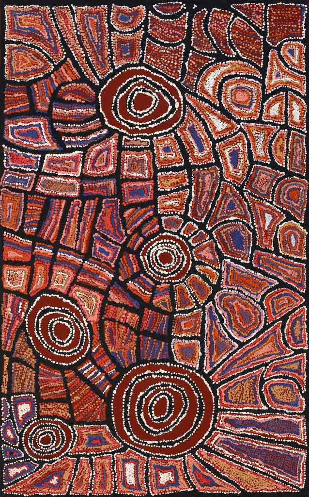 Aboriginal Artwork by Mary Napangardi Brown, Mina Mina Jukurrpa - Ngalyipi, 122x76cm