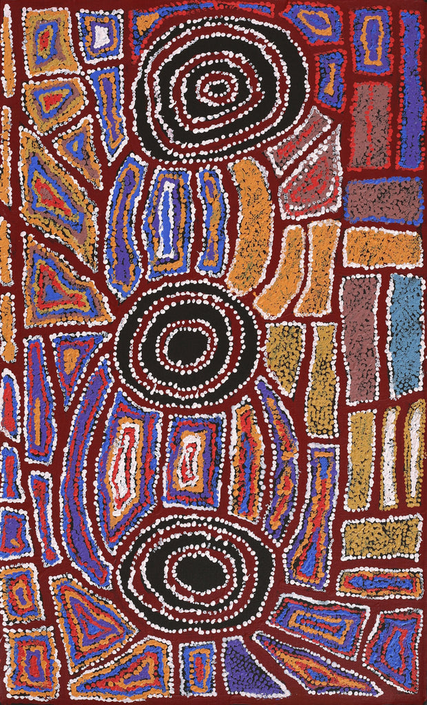 Aboriginal Artwork by Mary Napangardi Brown, Mina Mina Jukurrpa - Ngalyipi, 76x46cm