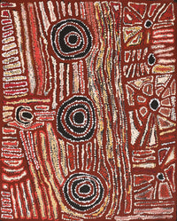 Aboriginal Artwork by Mary Napangardi Brown, Mina Mina Jukurrpa - Ngalyipi, 76x61cm
