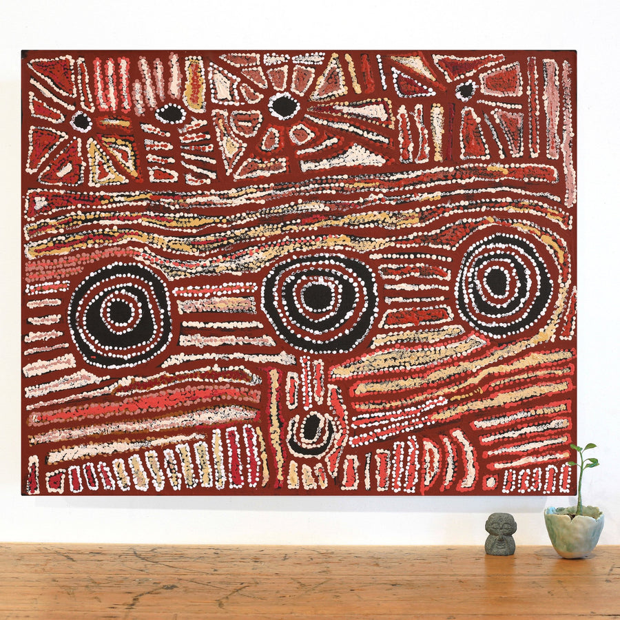 Aboriginal Artwork by Mary Napangardi Brown, Mina Mina Jukurrpa - Ngalyipi, 76x61cm