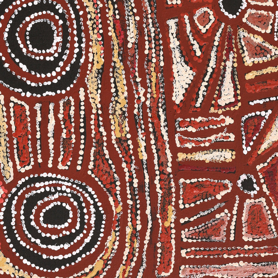 Aboriginal Artwork by Mary Napangardi Brown, Mina Mina Jukurrpa - Ngalyipi, 76x61cm