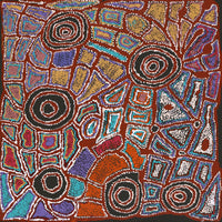 Aboriginal Artwork by Mary Napangardi Brown, Mina Mina Jukurrpa - Ngalyipi, 76x76cm